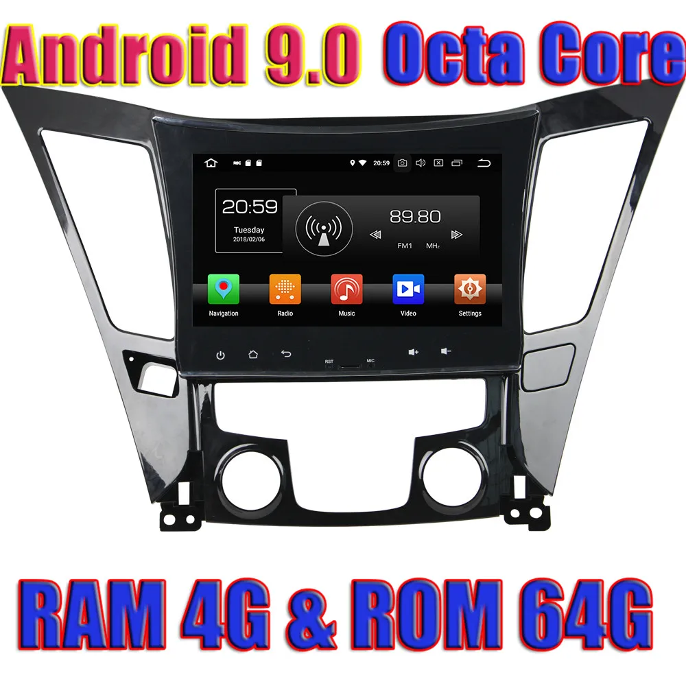 Wanuary Octa Core Android 9 0 автомобильный ПК Мультимедийный авто радио плеер для Hyundai Sonata 2011