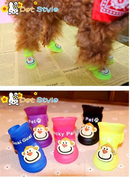 4 шт./Лот водонепроницаемые Нескользящие ботинки для собак и щенков | Дом сад