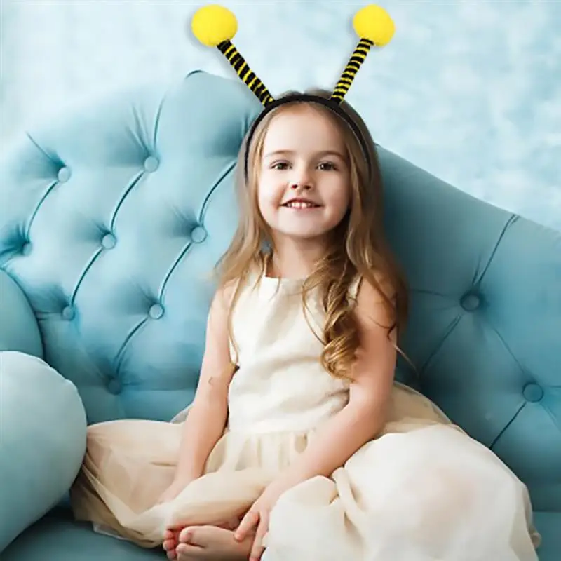 6 шт. Bee животное щупальца головной убор милый мультфильм повязка Пчелка Хэллоуин Дети шоу аксессуары для волос вечерние выступления реквизит