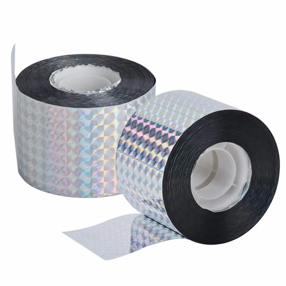 

Bird Repellent Devices - 150ft x 2inch Bird Repellent Scare Tape Holographic Bird Scare Ribbon, Double Side Bird Deterrent-150Ft