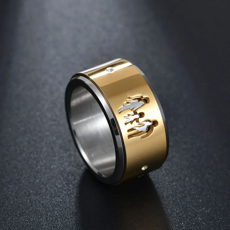 Мужское и женское кольцо с фианитом золотистого/серебристого цвета|ring jewelry|love