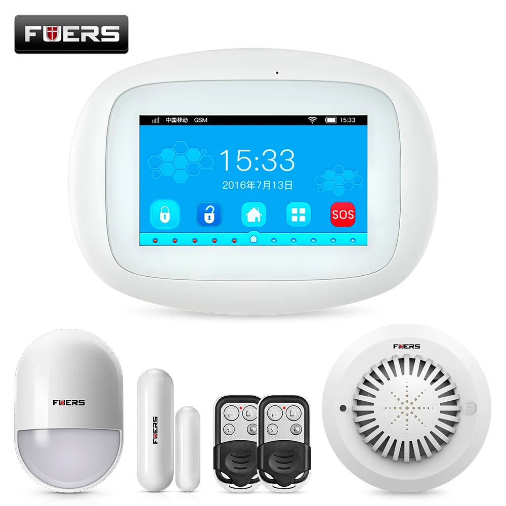 FUERS K52 4 3 дюймов TFT Цвет Экран планшет WI FI GSM домашняя система охранной сигнализации