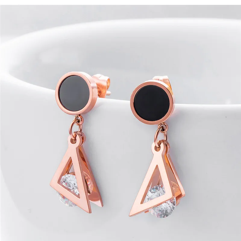 Кристаллами от Swarovski Треугольники серьги панк акриловые стержня для Для женщин