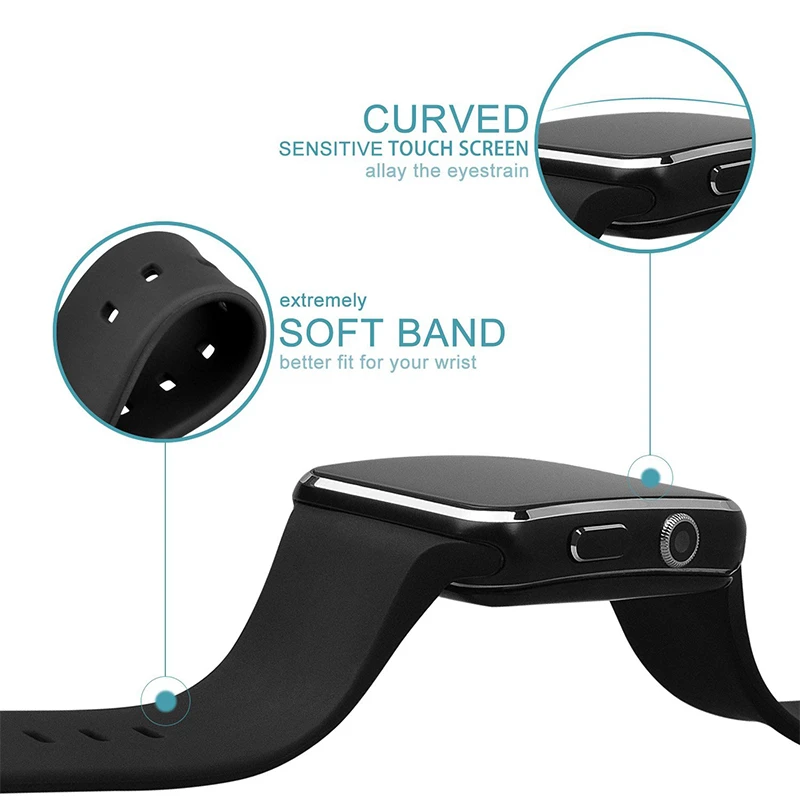 X6 Bluetooth Smart часы Поддержка sim карта TF Whatsapp Facebook с Камера Smartwatch Для мужчин наручные