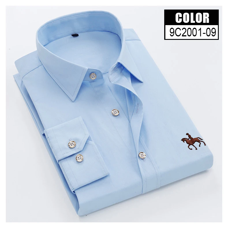 Mens cotton office work shirts Solid Color man Shirt Men Formal Social Dress Shirt Brand Casual Shirt clothes