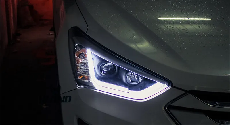 VLAND Заводская Автомобильная фара для hyundai IX45 светодиодный головной светильник 2013 новинка Santa Fe головной светильник DRL H7 ксеноновая лампа