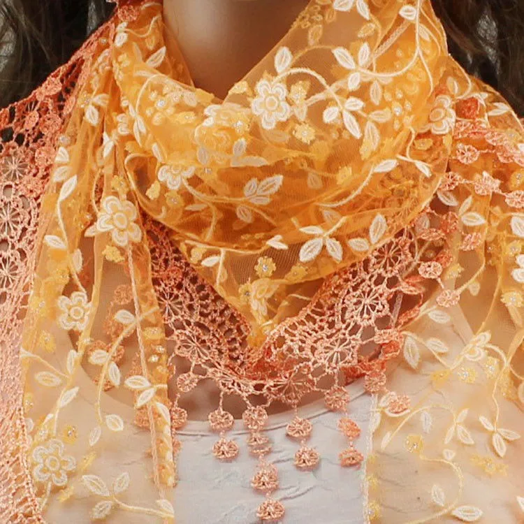 Новый список для женщин Кружева Sheer металлик сгоревшего Цветочный принт