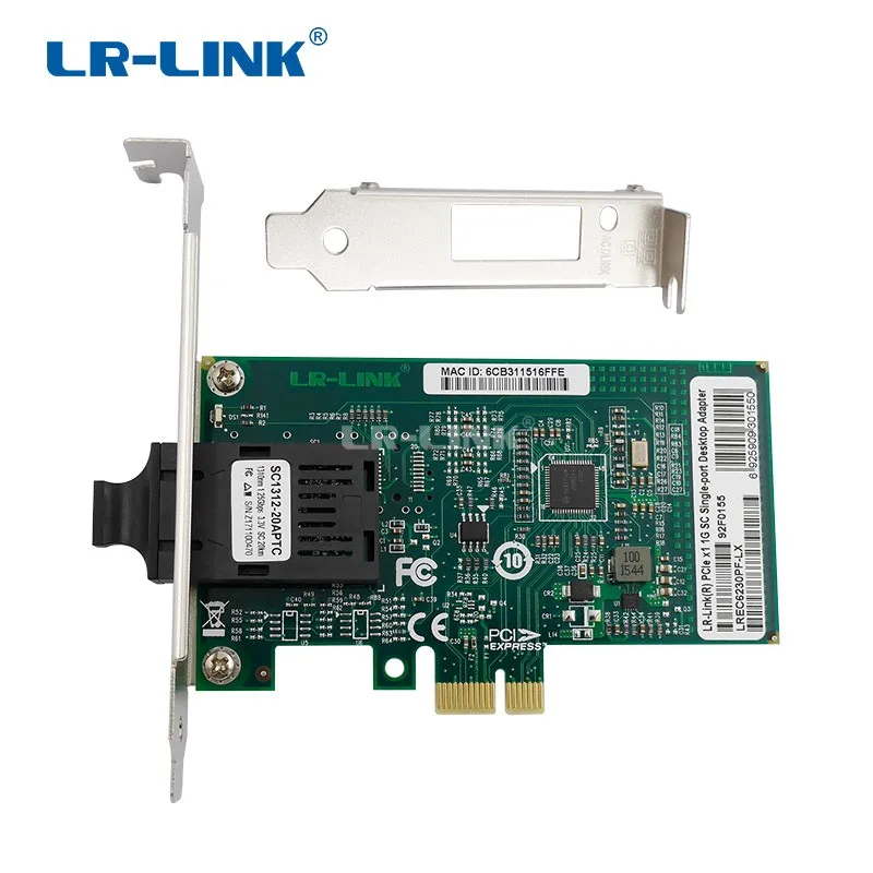 LR-LINK 6230PF-LX PCI Express Network Card Gigabit Ethernet Fiber Optical Lan Adapter SMF Desktop PC Intel I210