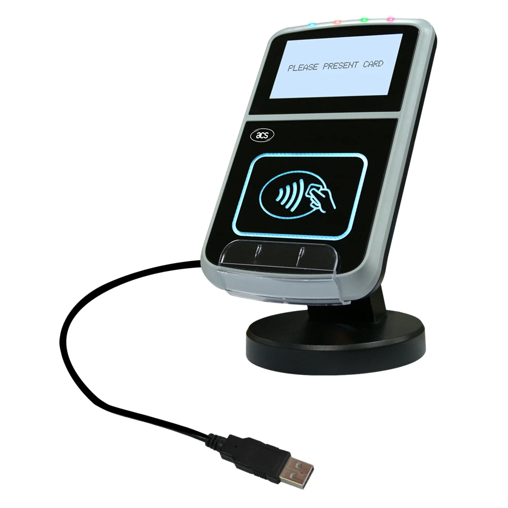 

ACR123U 13,56 МГц ISO14443 Графический ЖК Интеллектуальный USB Бесконтактный считыватель для системы оплаты без кассы