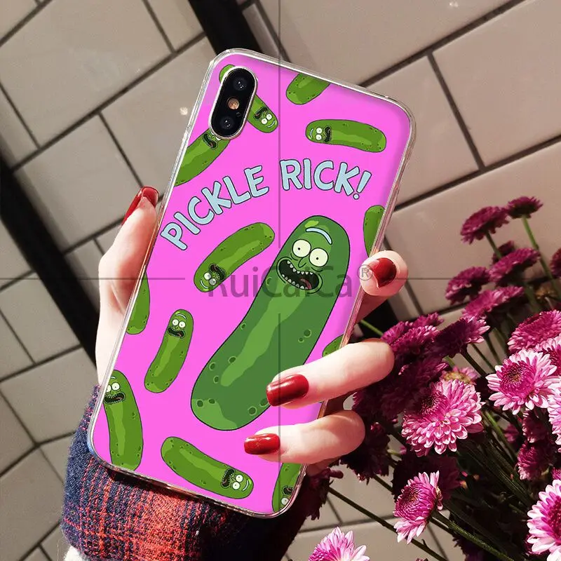Ruicaica Rick and Morty pickle rick DIY чехол для телефона с рисунком Apple iPhone 8 7 6 6S Plus X XS MAX 5 5S SE XR |
