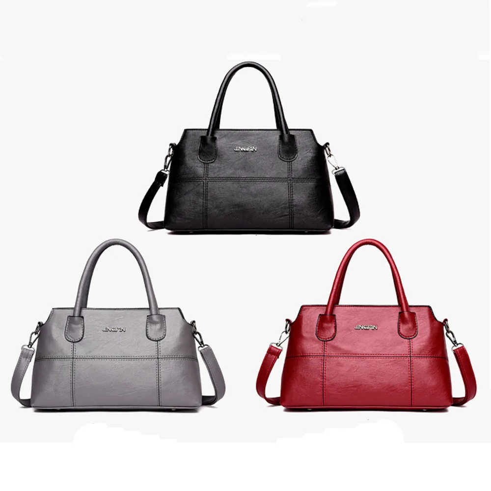 

Women Bag Fashion Leather Splice Handbag Shoulder Crossbody Tote ladies hand bags torebka damska shopper sac main femme