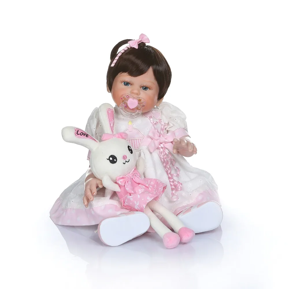 NPK 48 см кукла для новорожденных девочек полностью силиконовая bebe игрушка ванны