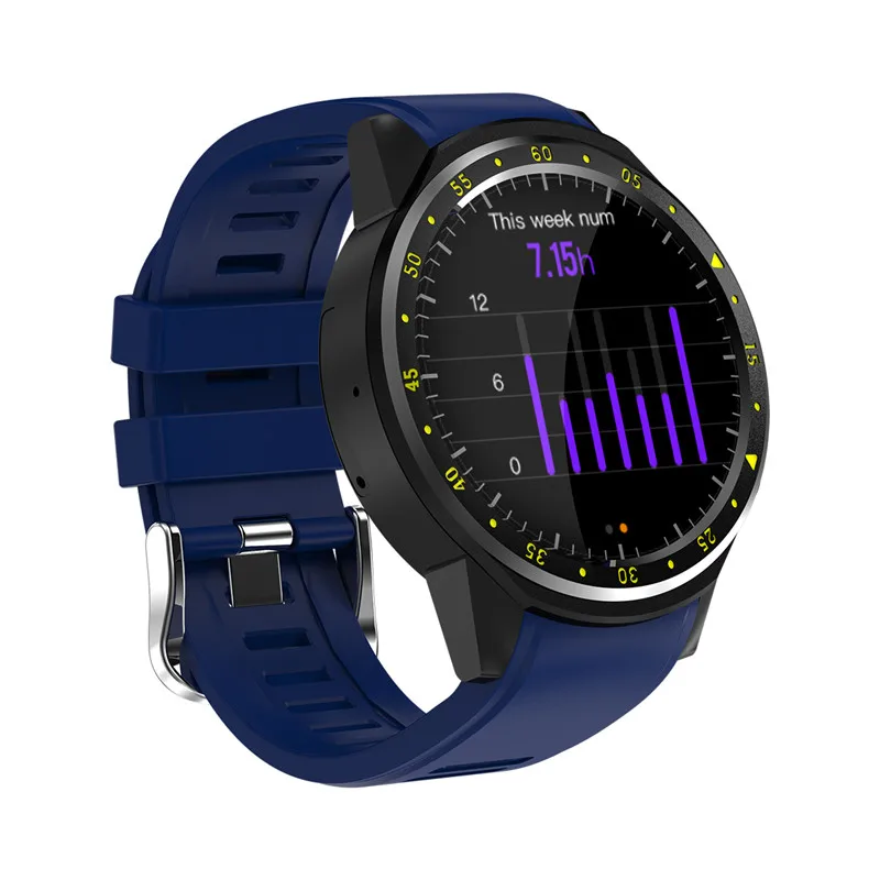 Умные часы F1 gps часы трекер сердечного ритма Smartwatch телефон Поддержка Sim TF карта мульти спортивная модель с 30 Вт HD камерой PK kw88 - Цвет: blue
