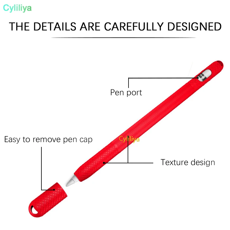 Мягкий силиконовый чехол для Apple Pencil 1 100 шт. совместимый с планшетом iPad защитный