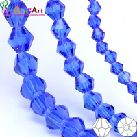 olingart 3mm4mm6mm8mm bicone upscale austrian multicolored crystal blue color beads loose bead bracelet diy jewelry making