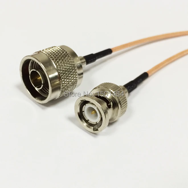 

New N Male Plug Connector Switch BNC Male Plug Convertor RG316 Wholesale Fast Ship 15CM 6" Adapter