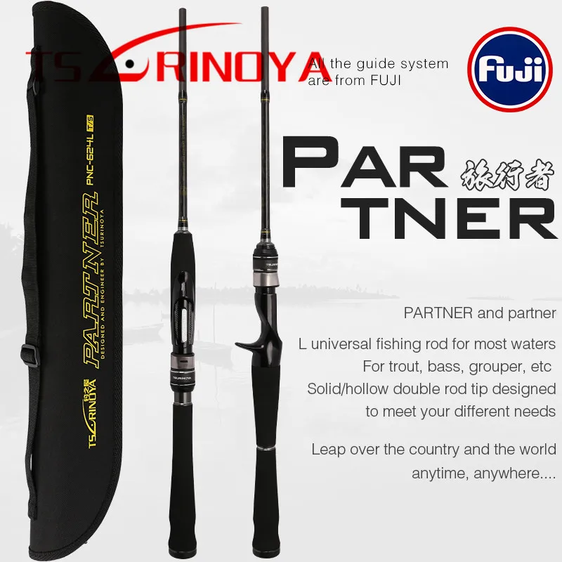 TSURINOYA PARTNER 1 89 m 4 Section 2 Tips Удочка из углеродного волокна приманка удочка Vara De Pesca Peche