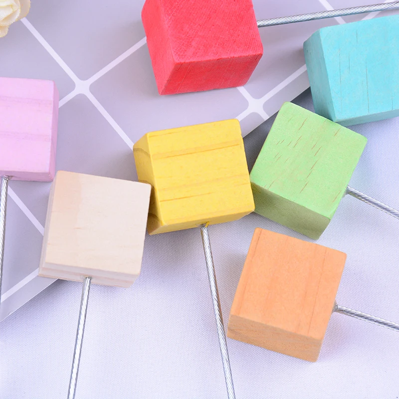 Милые красочные металлические бумажные зажимы для фото карт Памятка картин