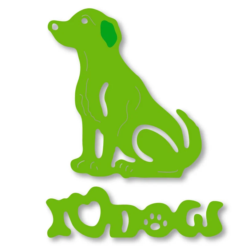 80*66 мм Металлические Стальные режущие штампы I Love Dogs трафарет для выбивания