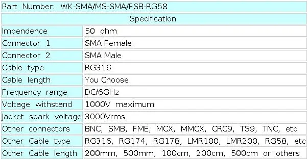 ALLiSHOP FPV антенна Удлинительный кабель SMA женский SMA антенный адаптер RG316 коаксиальный кабель 7 см/10 см; обувь на каблуке 15 см 20 см 30 см 50 см