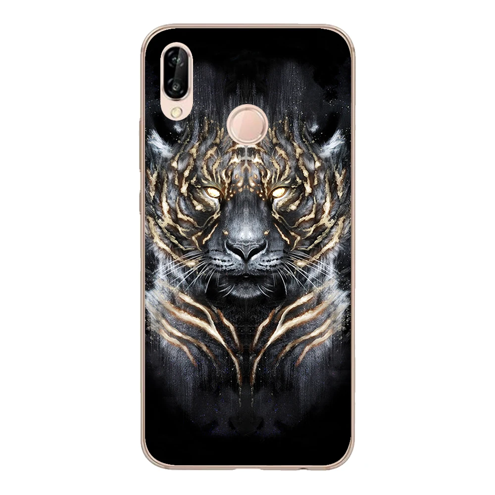 Soft TPU Funda For Huawei P8 P9 Lite 2017 P10 Plus P20 Pro Case Cover Silicone Coque Tiger Lion Wolf Fox Fish Phone Shell |