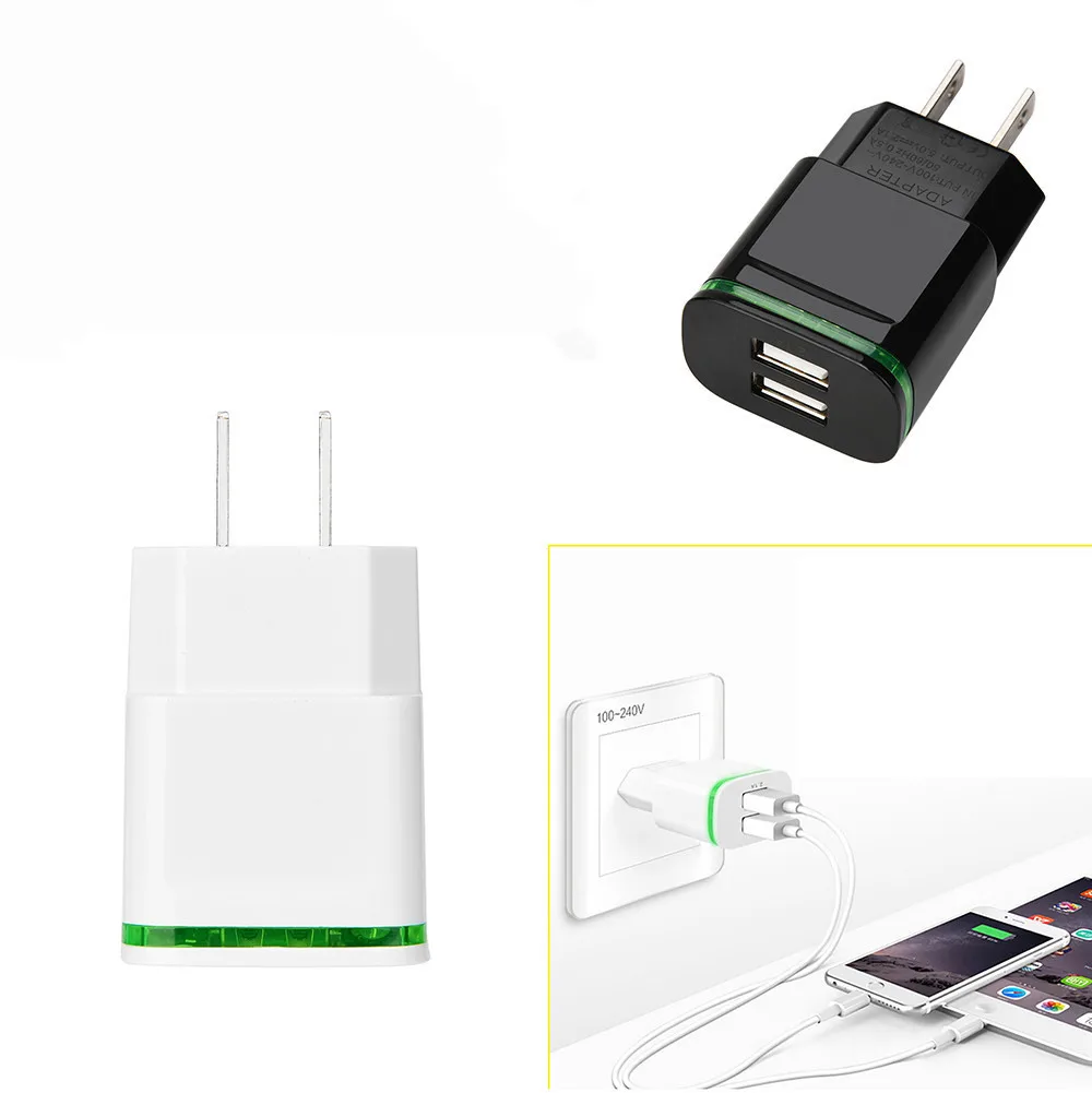 Двойное зарядное устройство USB для телефона huawei P30 P20 mate 20 светодиодный светильник настенное дорожное зарядное устройство для Xiaomi mi 9 Red mi Note 7 type C Cable