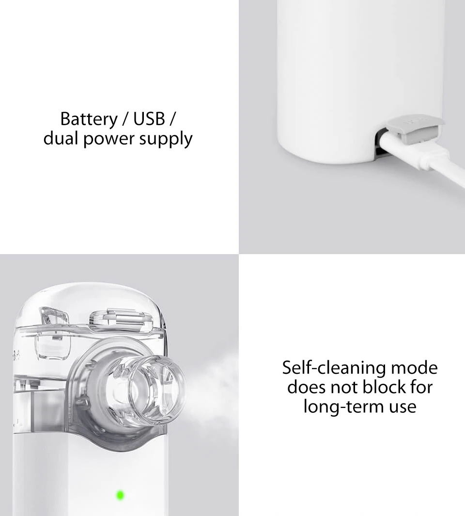 Xiaomi Mijia Jiuan Andon портативный микро-распылитель мини ручной ингалятор респиратор для детей и взрослых Лечение кашля