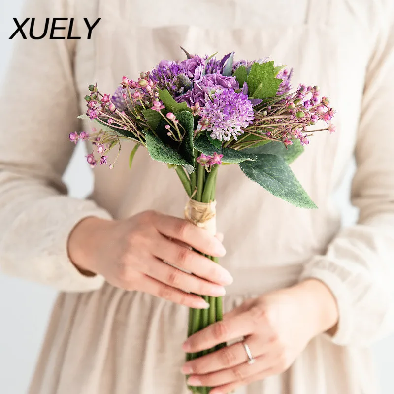 Nordic simulation bouquets modern hand holding fake flower home display flowers wedding photography props decorative | Дом и сад