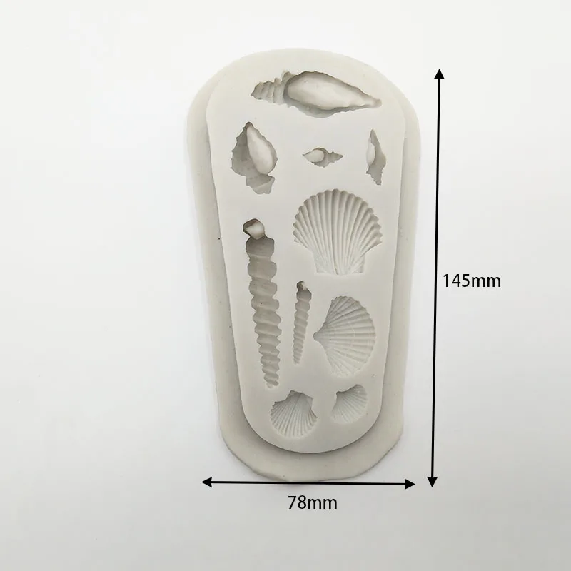 LY 0049 Conch силиконовая форма в виде ракушки морское украшение для свадебного торта