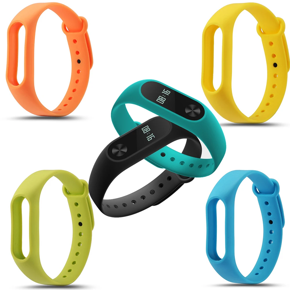 Ремешок силиконовый для XIAOMI MI Band 2 сменный цветной браслет фитнес трекера