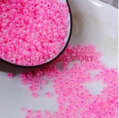 

DIY Seed Beads, Pearly Lustre Peach Glass Seed Beads 2mm, Jewelry Findings 450G About 28000pcs