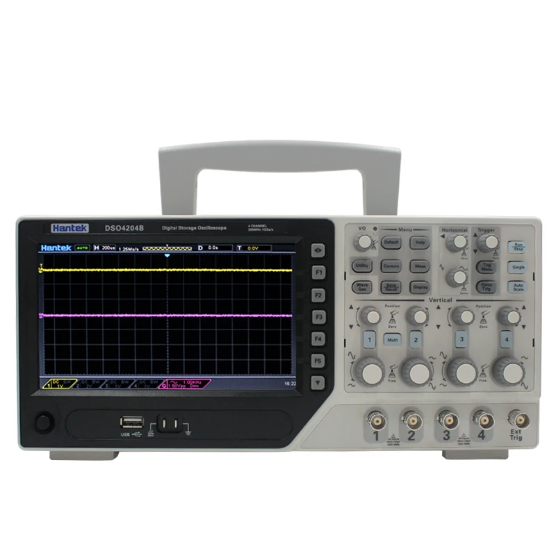 Hantek DSO4204B осциллограф цифровой 4 канала 200 МГц полоса пропускания Ручной