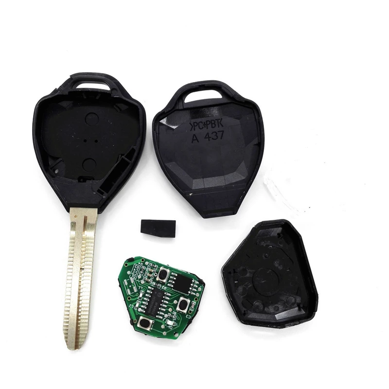 Авто 2 кнопки дистанционного ключа Fob 315 МГц с 4D67/G чип для Corolla RAV4 Fortuner 4runner Hilux, Yaris Avalon эхо Prado TOY43 лезвие