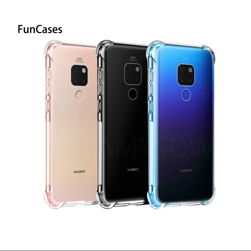 Ясно Мягкие TPU чехол для телефона huawei P20 P30 Mate20 Pro Lite Nova4 3 3i Honor V20 8A 10 Y9 2019