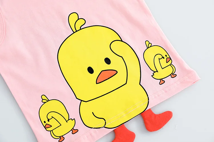 Carters Официальный магазин для Bebek baby girl частный костюм летняя одежда милая маленькая утка западный стиль шорты Комплект из двух предметов
