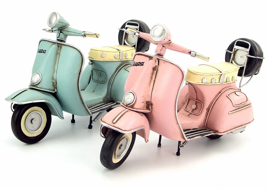 Абсолютно новая модель мотоцикла ручной работы 1965 VESPA металлический мотоцикл артефакт модель игрушки для коллекции подарок украшение