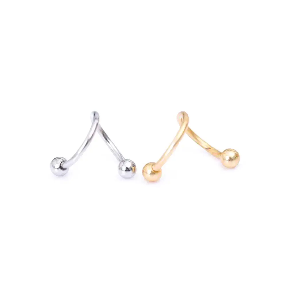 1 шт. кольца для пирсинга носа из нержавеющей стали тип S цветные серьги