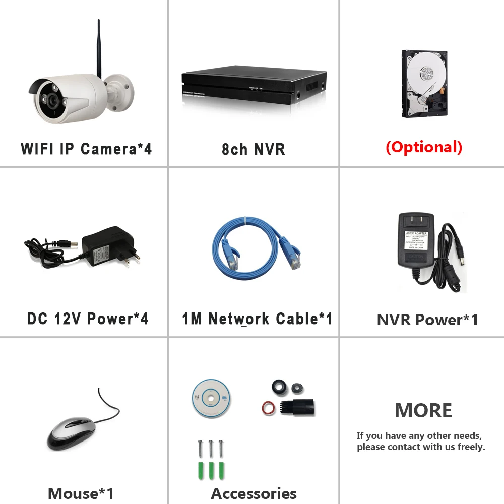 Bfmore 4CH Беспроводной NVR CCTV Системы sony IMAX323 1080 P IP Камера WI-FI Всепогодный