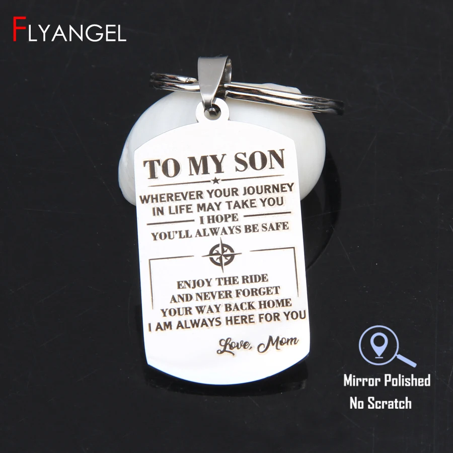 FLYANGEL ювелирные изделия для моего сына всегда быть безопасной брелок