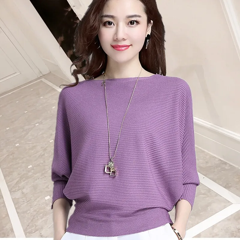 Осень 2019 г. Асимметричный большой в форме крыла летучей мыши рукавом вязаный