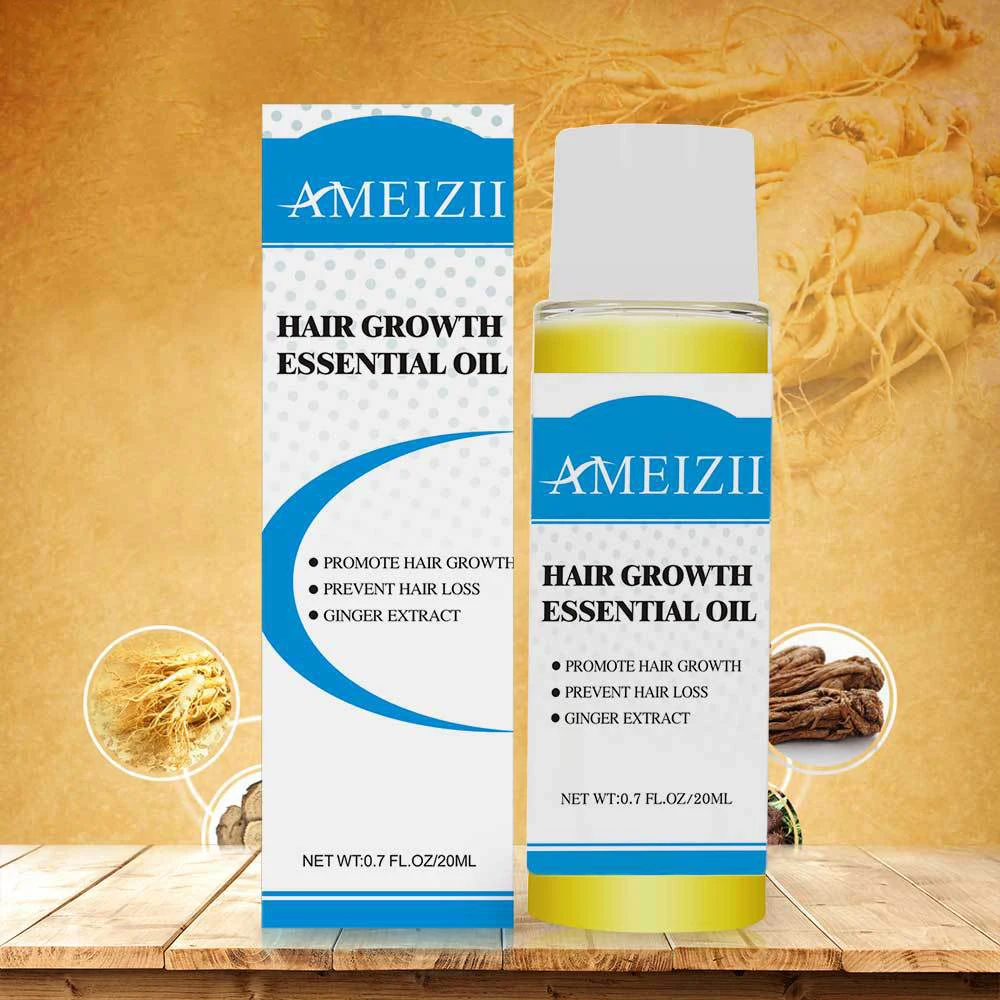 

AIMEIZII Hair Growth Essential Oil Organic Natural Hair Loss Care Serum 20ML Hair Scalp Treatment Essence Ginseng Ginger Extract