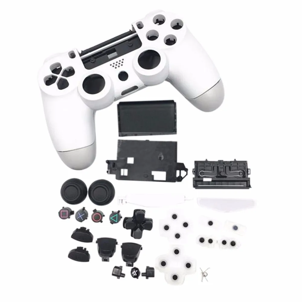Замена Белый Полный Корпус чехол накладка комплект для Sony PS4 тонкий 4 0 контроллер