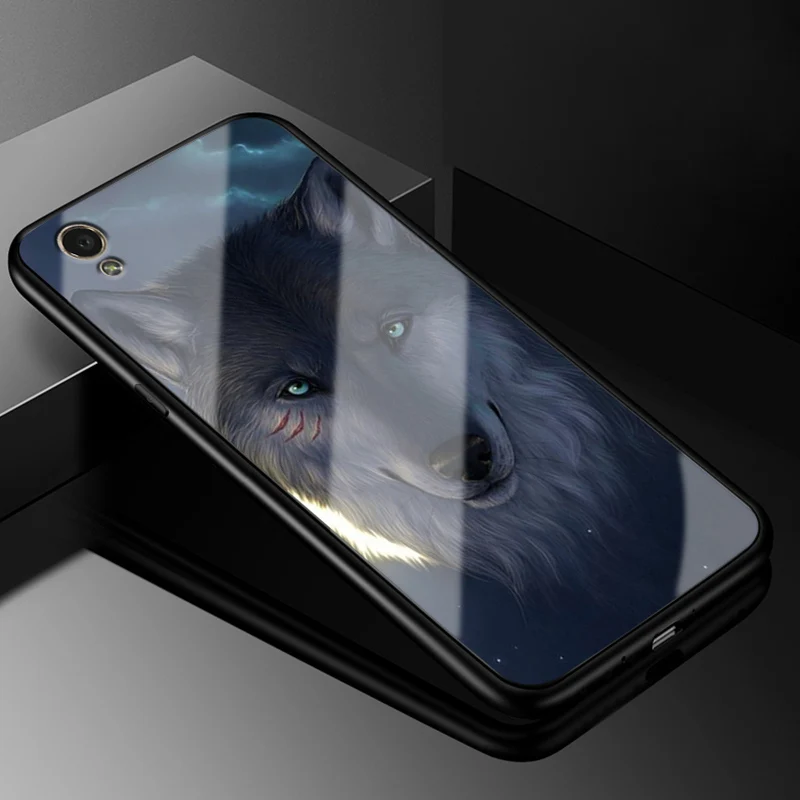 Для Oppo A37 чехол 5,0 ''стеклянная жесткая задняя крышка для Oppo A37 телефонный чехол s Черный силиконовый бампер Coque для OPPOA37 A 37 A37M A37F - Цвет: 4