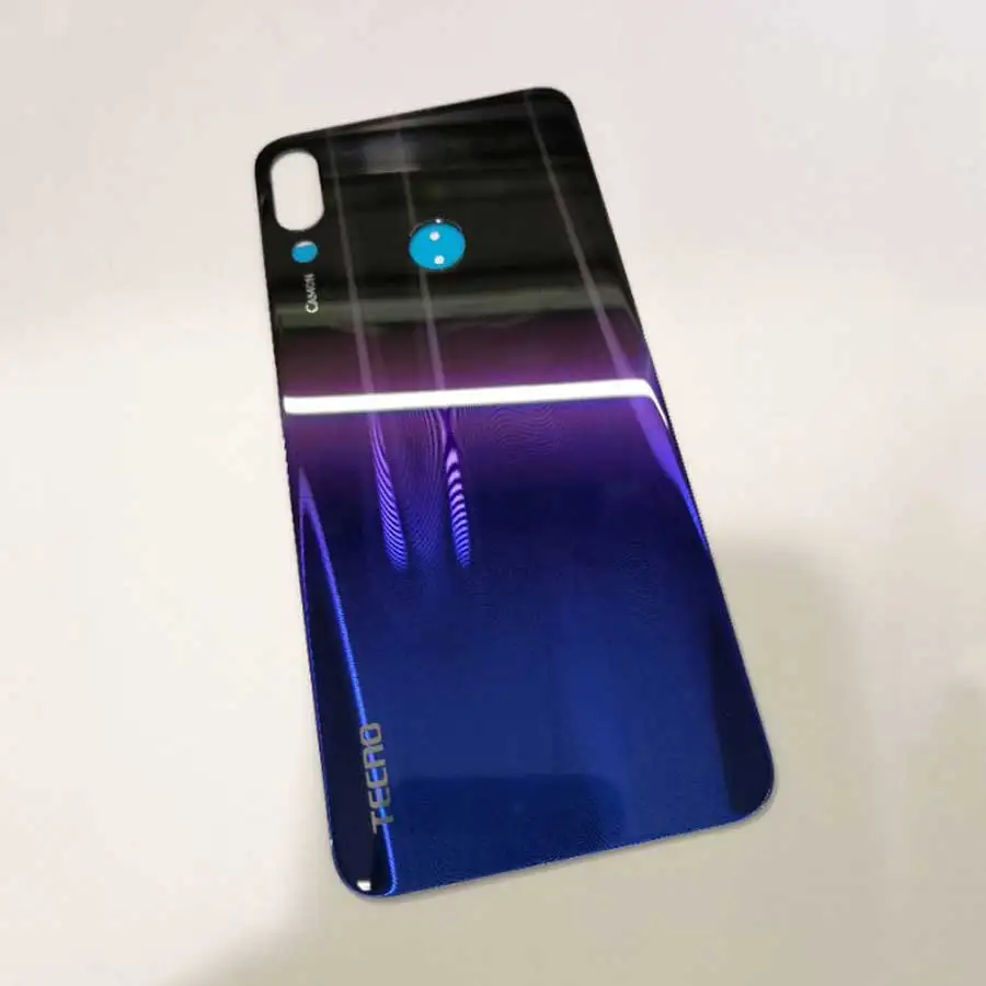 Nebula black Задний корпус для TECNO Camon 11 Pro задняя крышка батарейный дверной чехол Полный прозрачный стеклянный чехол с клеем - Цвет: Nebula black
