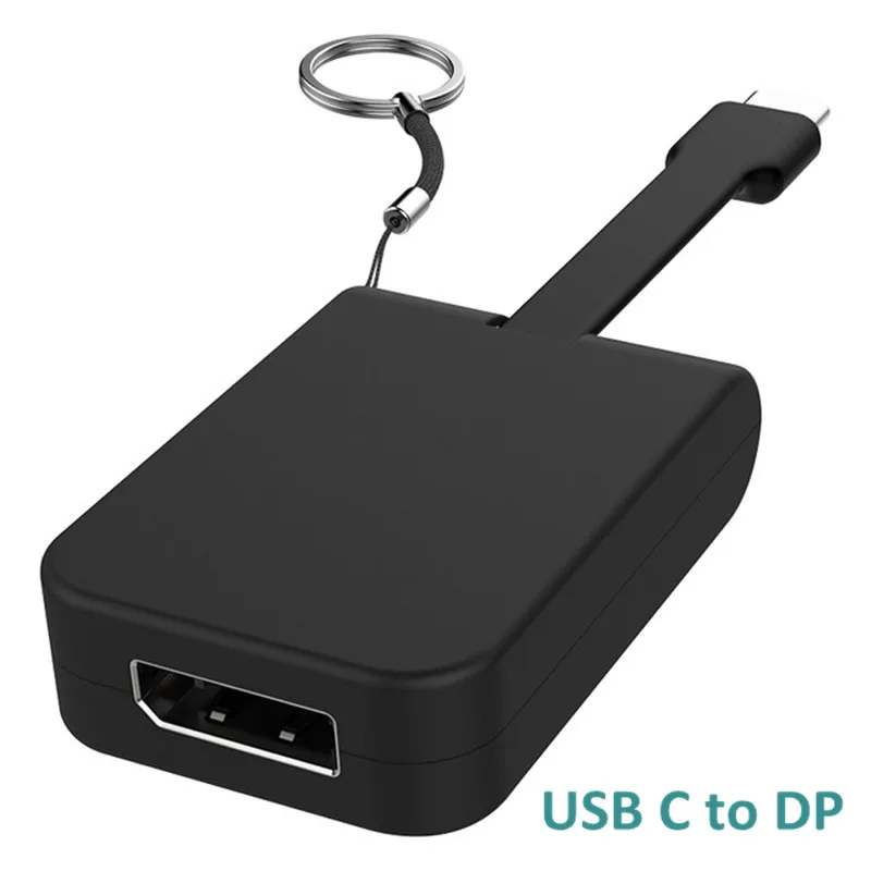 USB C DP DZLST USB C к HDMI адаптер 4 K 60Hz Тип C 3,1 к HDMI VGA Displayport мини DP адаптер конвертер для MacBook хромированная книга DELL hp - Цвет: USB C DP