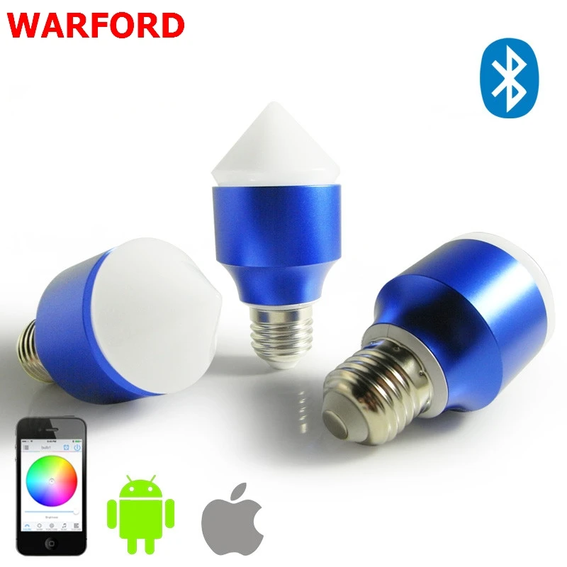AC100V AC240V Magic Blue 6 Вт E27/GU10 RGBW Светодиодная лампа Bluetooth 4 0 smart затемнения освещения