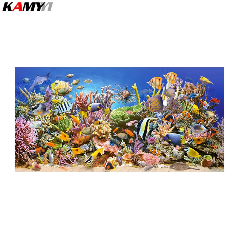 5D DIY Алмазная вышивка морские животные картина крестиком полная квадратная дрель