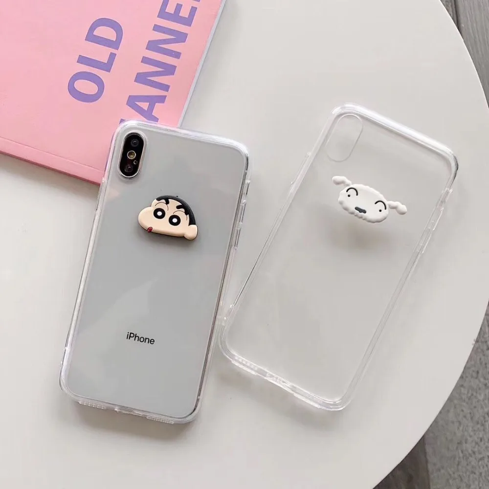 ORYKSZ 3D Crayon Shin Chan чехол для телефона iPhone XR X XS Max чехлы iphone 8 7 6S Plus силиконовый ультра