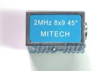 Mitech 45 градусов 2 МГц 8x9 мм угол луча контактный датчик для ультразвукового дефектоскопа