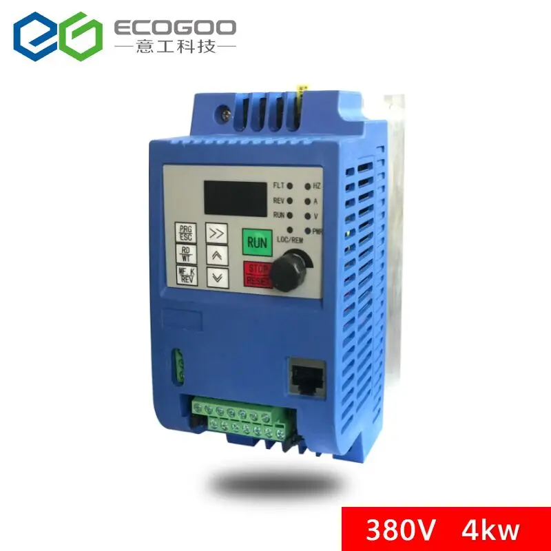 

AC 380V 3.7KW/4KW 3 phase input frequency inverter drives VFD for motor Speed Control 50HZ 60HZ DC frequency converter